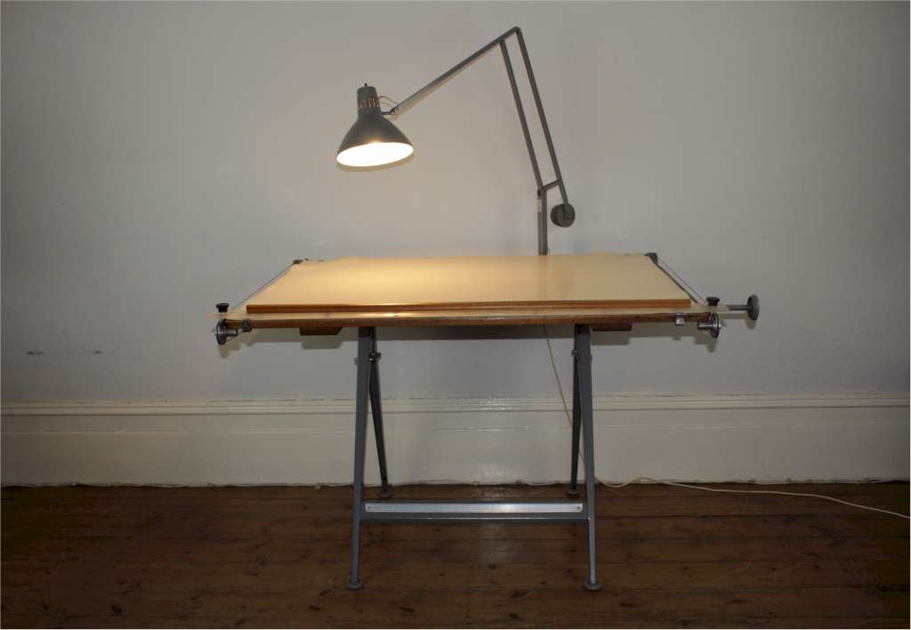 Draftsmans table designed in 1963 by Friso Kramer and Wim Rietveld for Ahrend