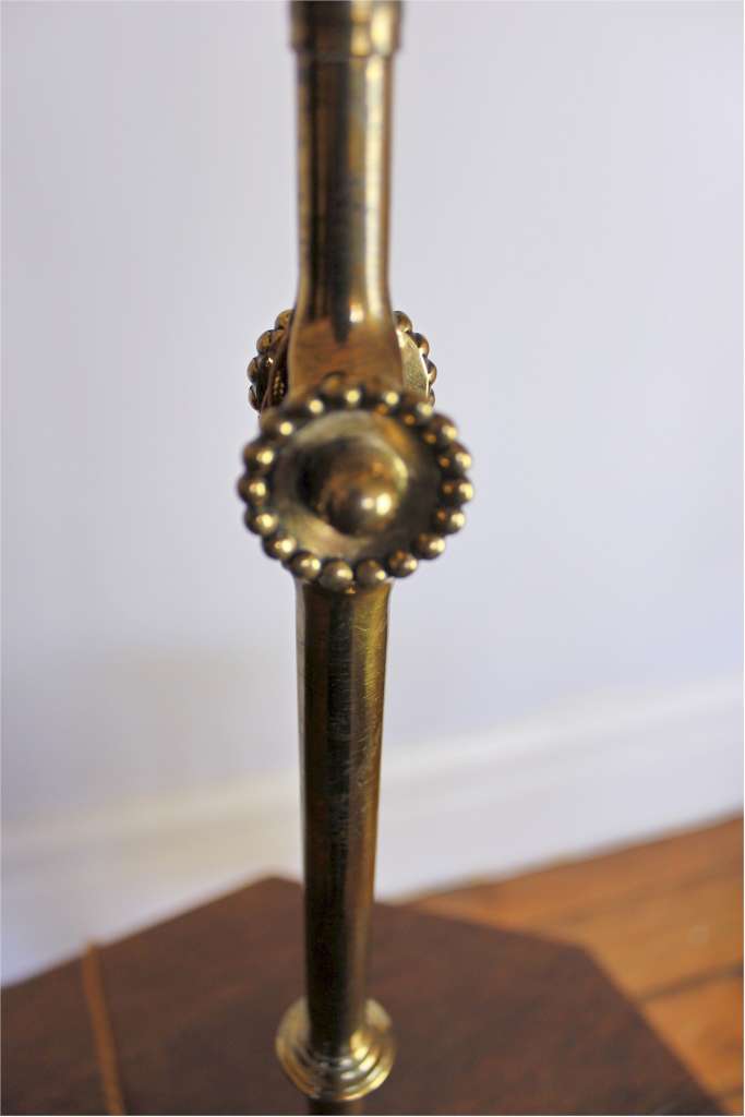 Edwardian adjustable library lamp in brass