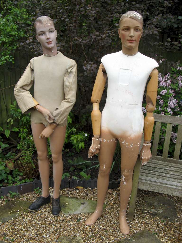 Pair of 1930's mannequins of young men