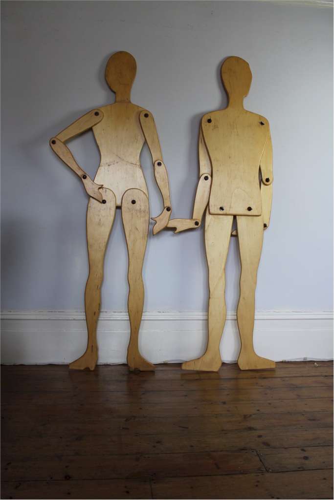Pair of interesting articulated models of male and female
