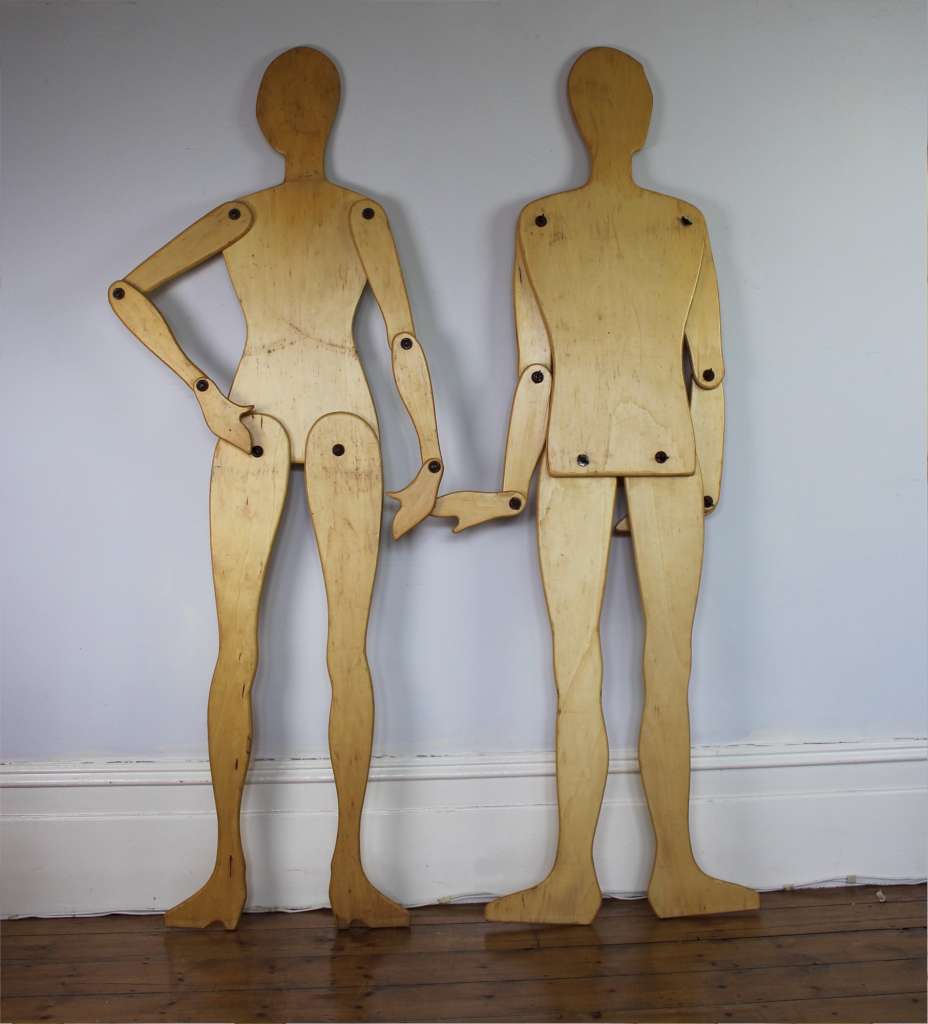 Pair of interesting articulated models of male and female