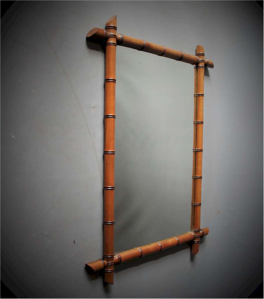 French Faux Bamboo mirror