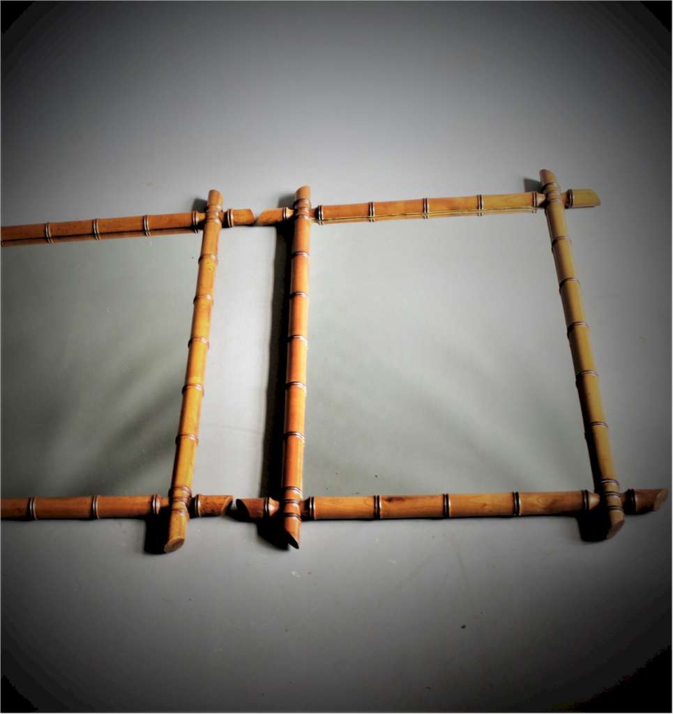 French Faux Bamboo mirror