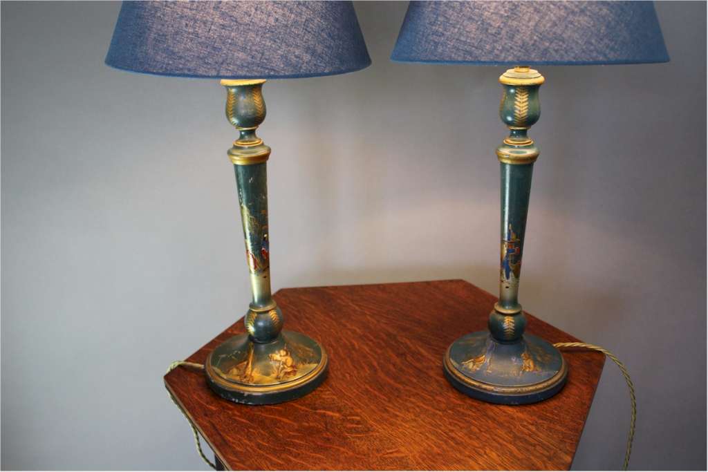 Pair of Chinoiserie table lamps c1930's
