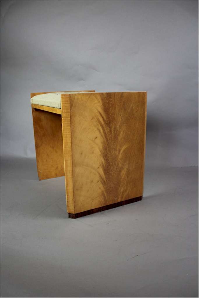 Art Deco satinwood veneered stool