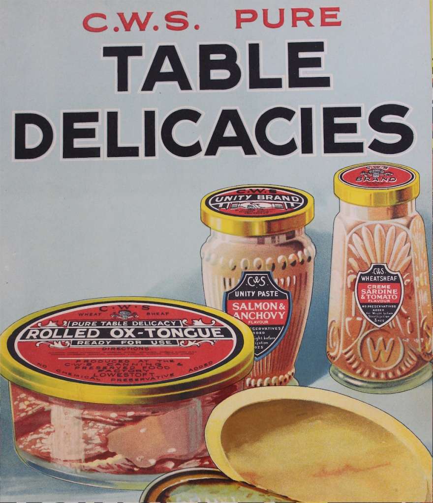 Framed Co-Op advert for Table Delicacies