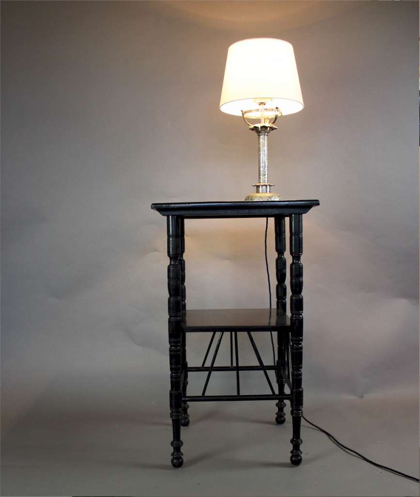 Aesthetic Movement ebonised occasional table after Godwin