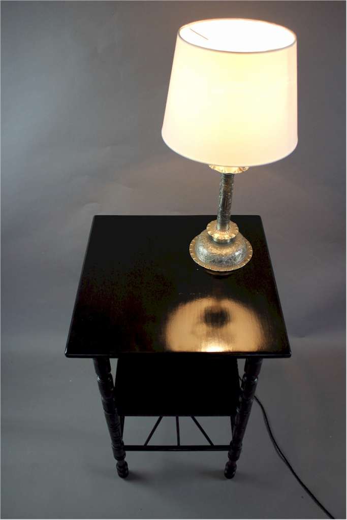 Aesthetic Movement ebonised occasional table after Godwin