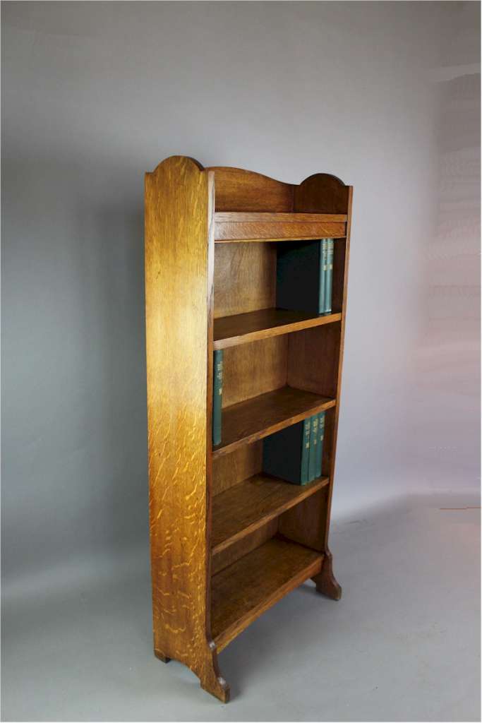 Heals arts and crafts oak open bookcase