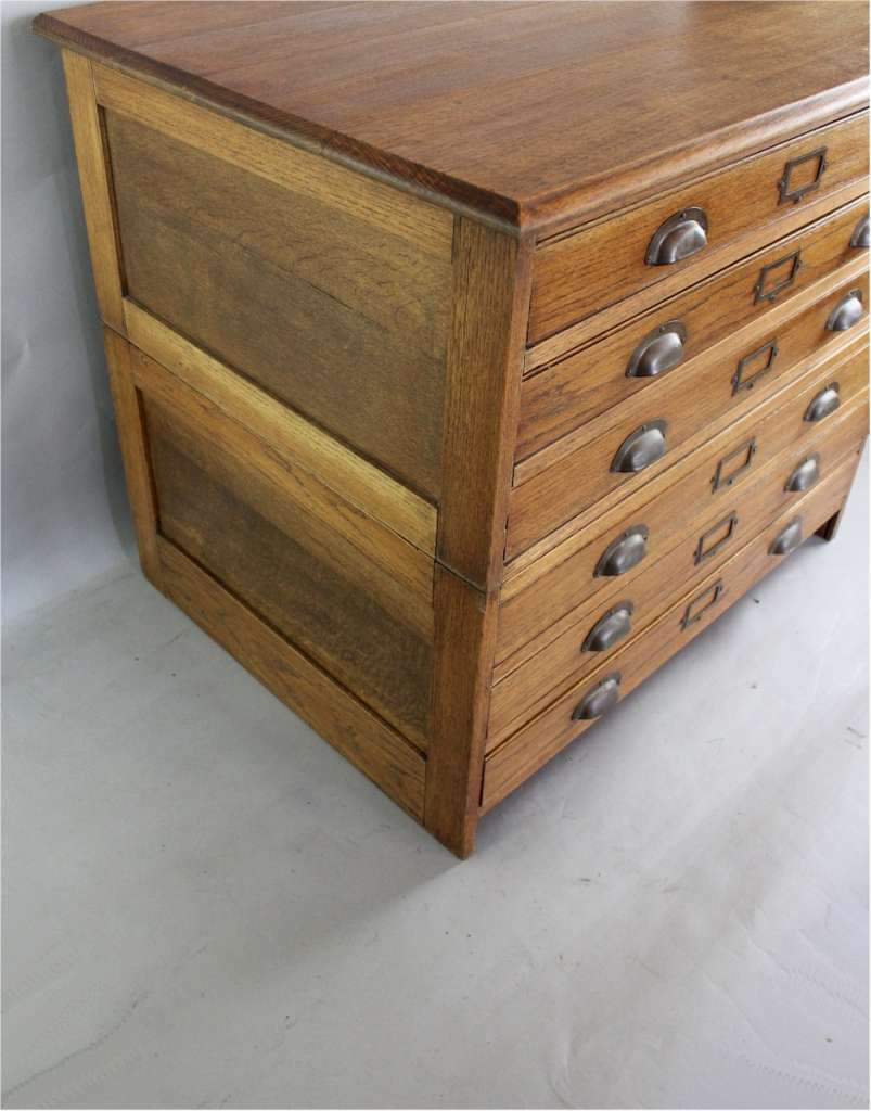 1920's oak plan chest