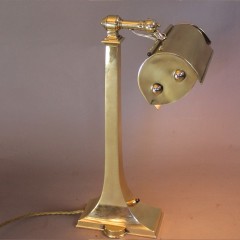 Nouveau brass desk lamp