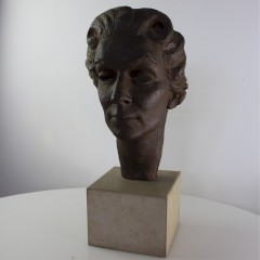1950's Plaster figure of a woman's head