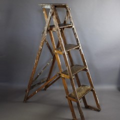 Vintage oak decorators step ladder c1930's