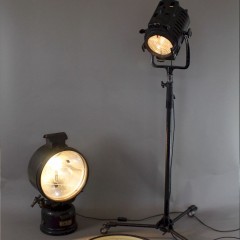 Vintage Industrial theatre lamp by Hewitt Universal