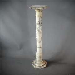 White marble pedestal column