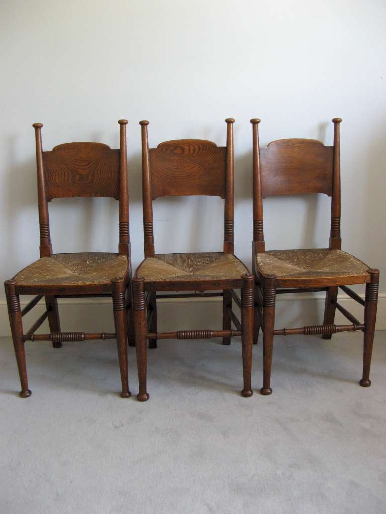 Set of six Arts and Crafts dining chairs by William Birch
