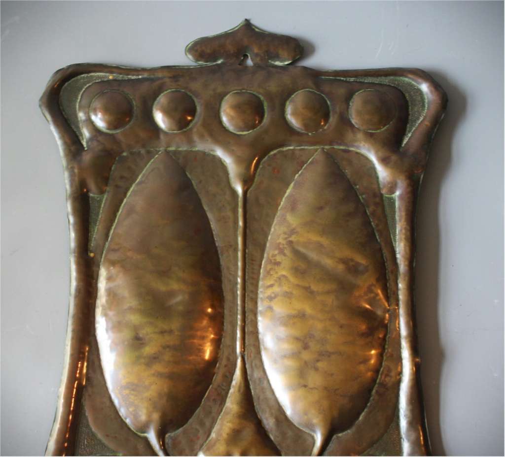 Arts and Crafts copper candle wall sconce