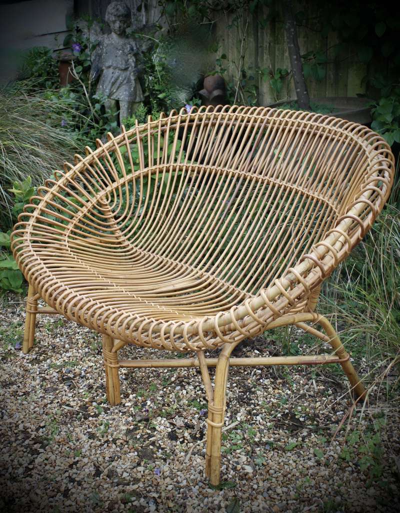  Franco Albini mid century wicker sofa.