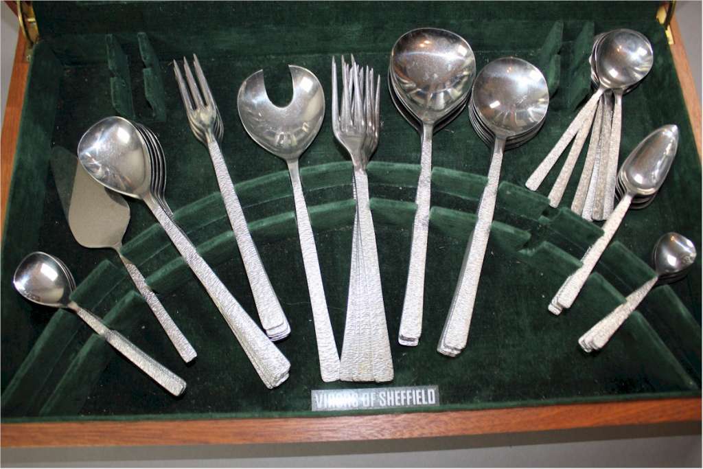 Vintage canteen of cutlery by Viners of Sheffield designed by Gerald Benney
