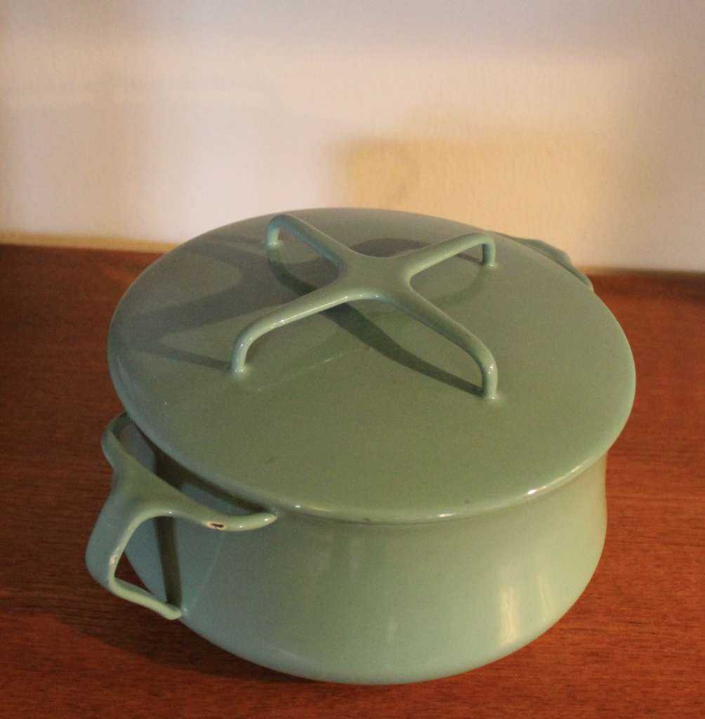 Dansk Kobenstyle Turquoise Enameled Dutch Oven Pot