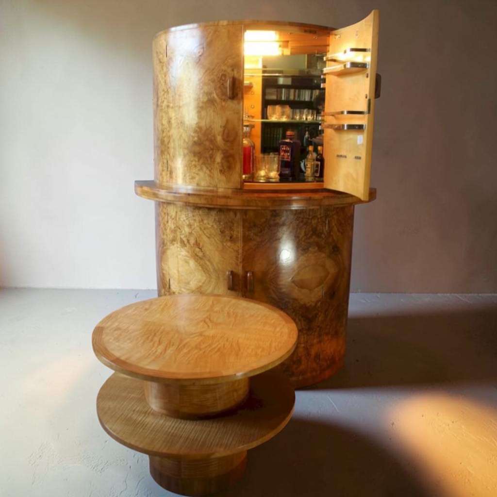 Art Deco Demi-Lune cocktail cabinet