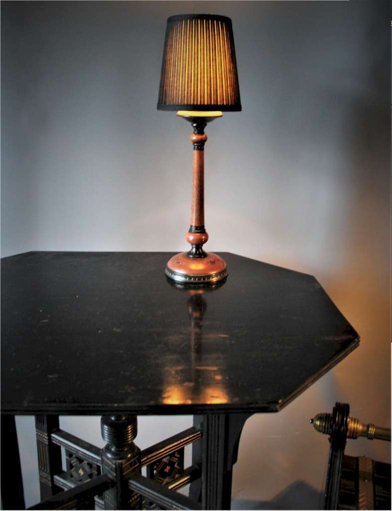 Aesthetic movement Faux Marble table lamp