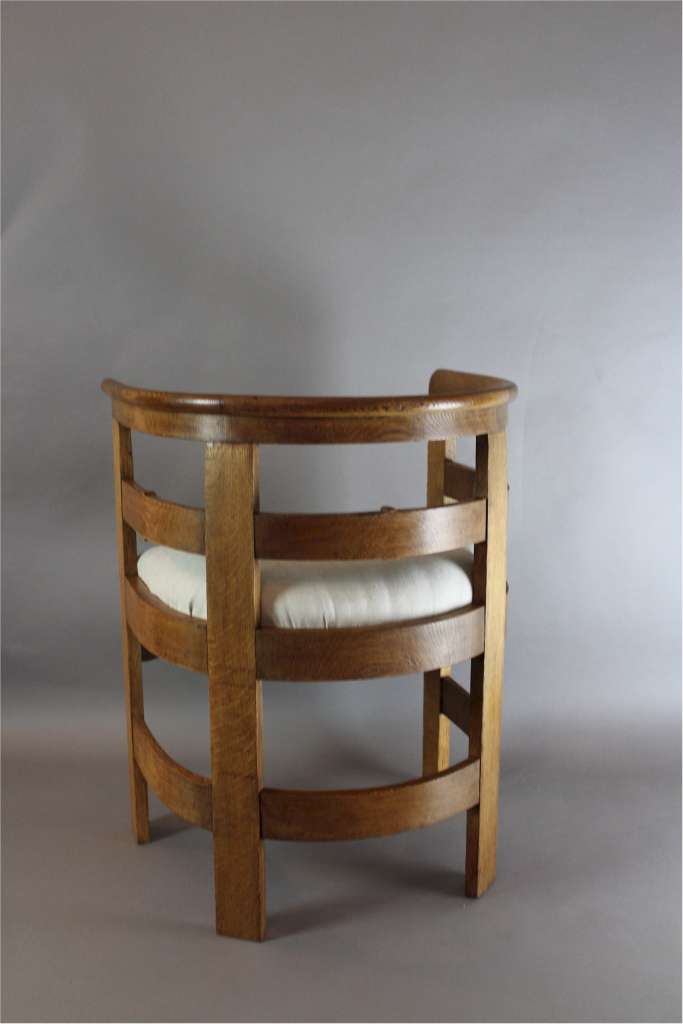 Liberty & Co oak Arts and Crafts tub chair