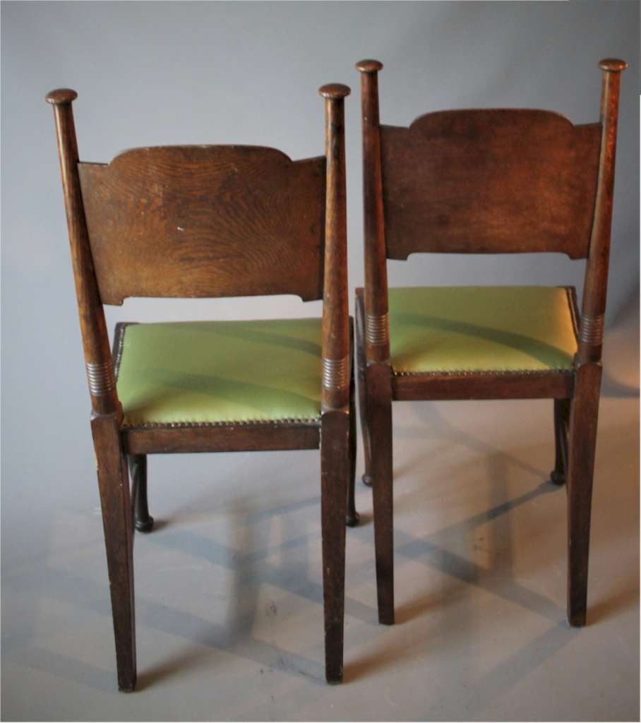 Pair of William Birch arts and crafts side chairs