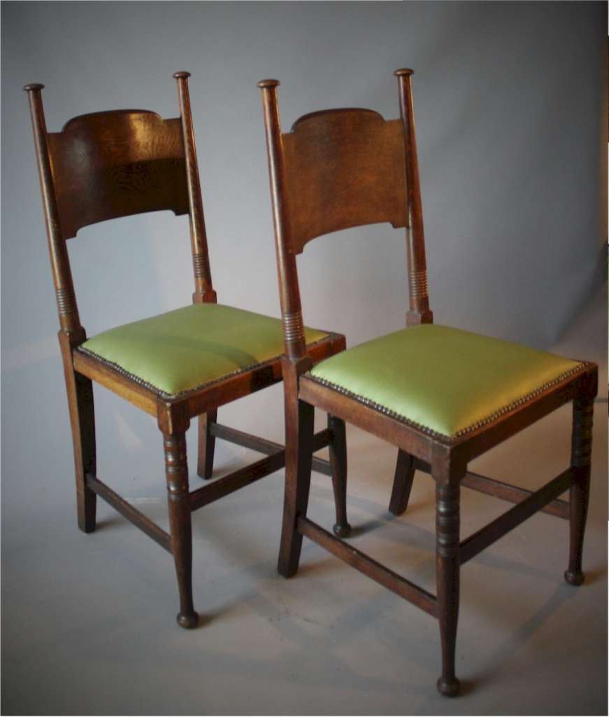 Pair of William Birch arts and crafts side chairs