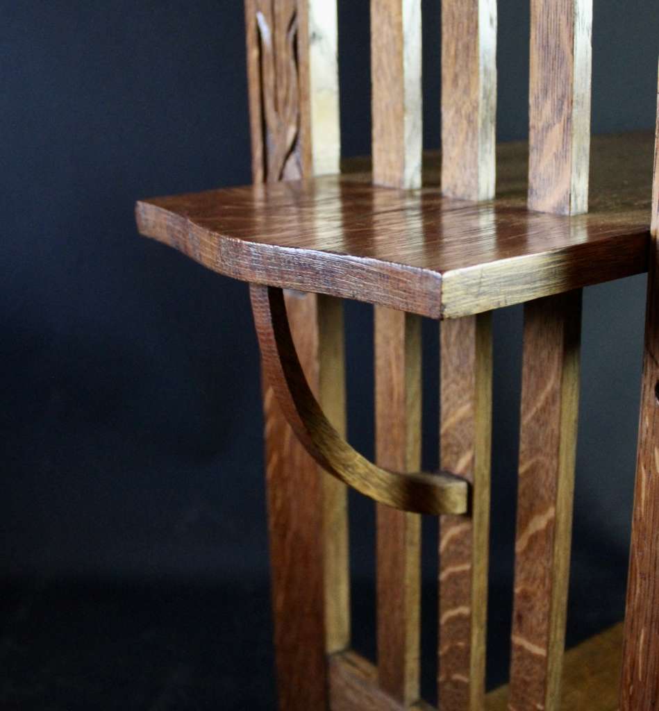 Arts and Crafts oak tea table by Leonard Wyburd