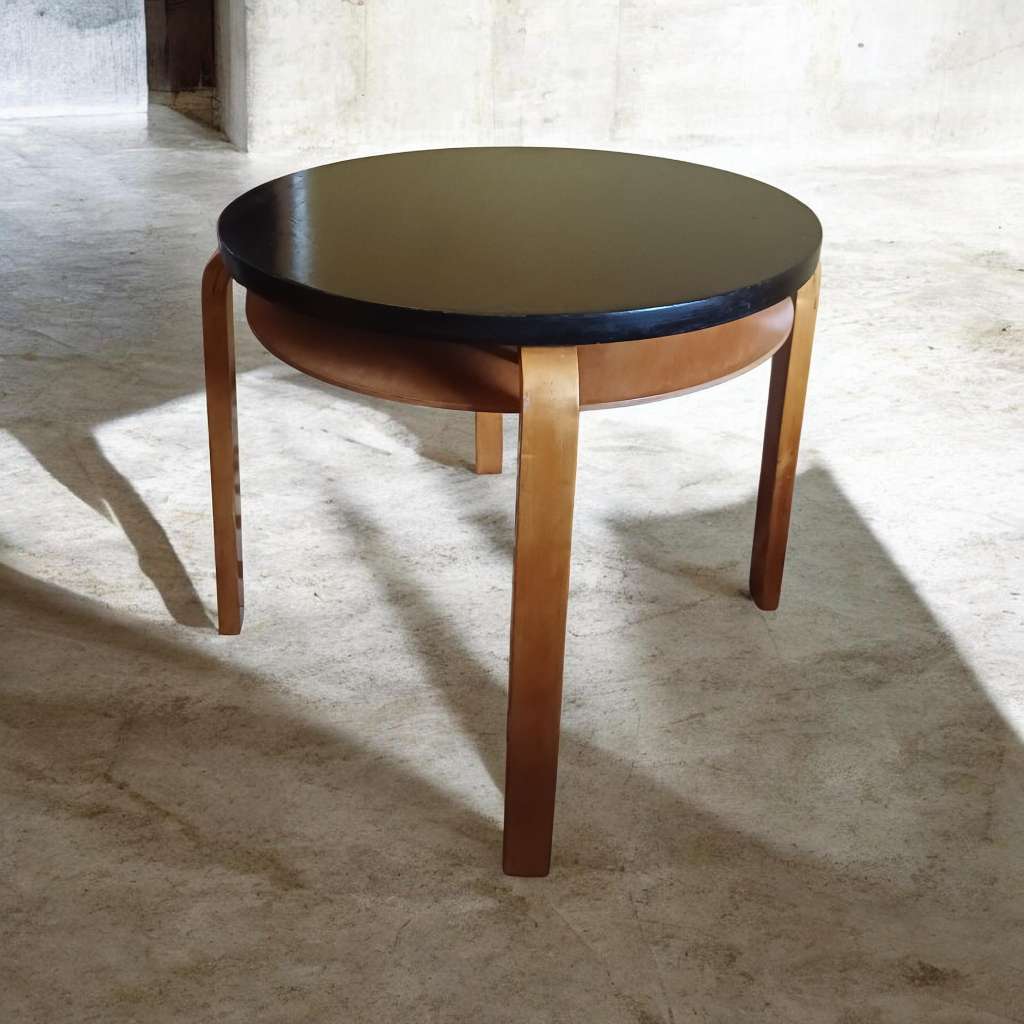  Alvar Aalto A71 table by Finmar with black top