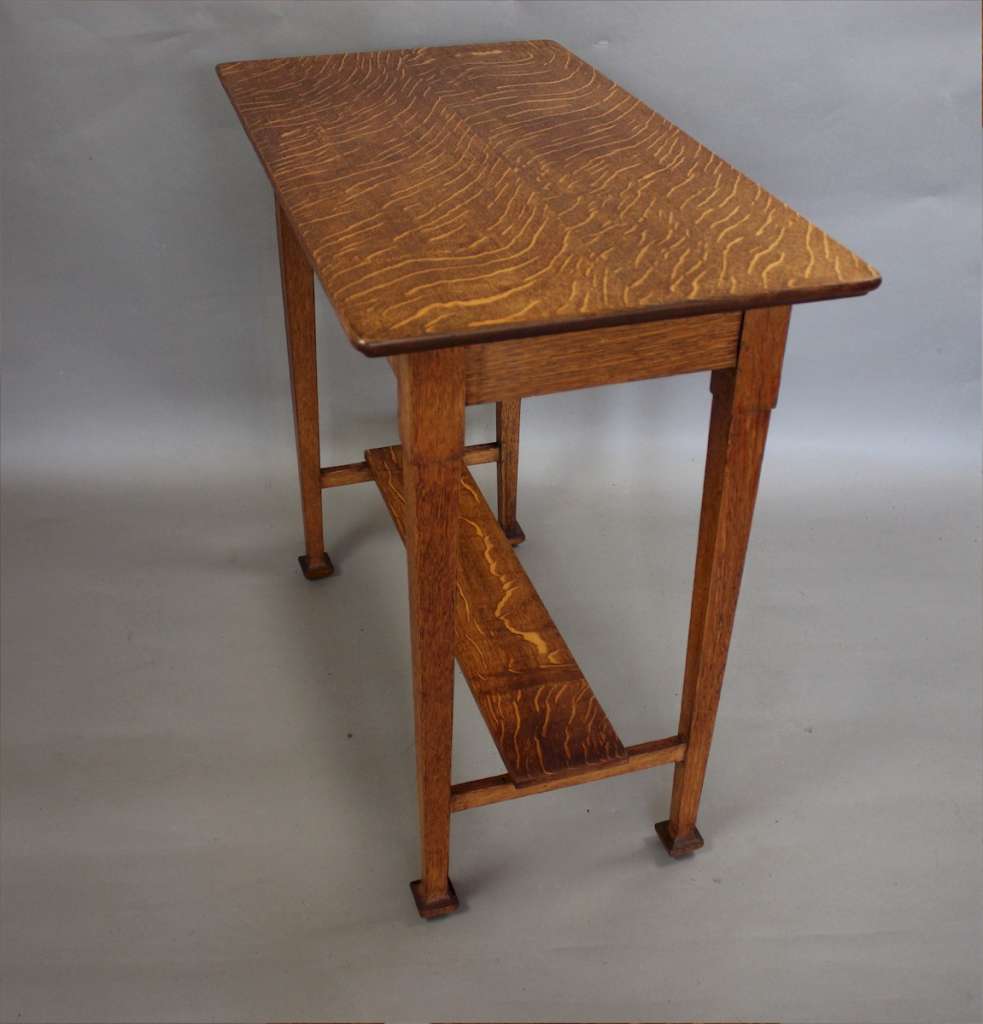 Arts and crafts quarter sawn oak side table