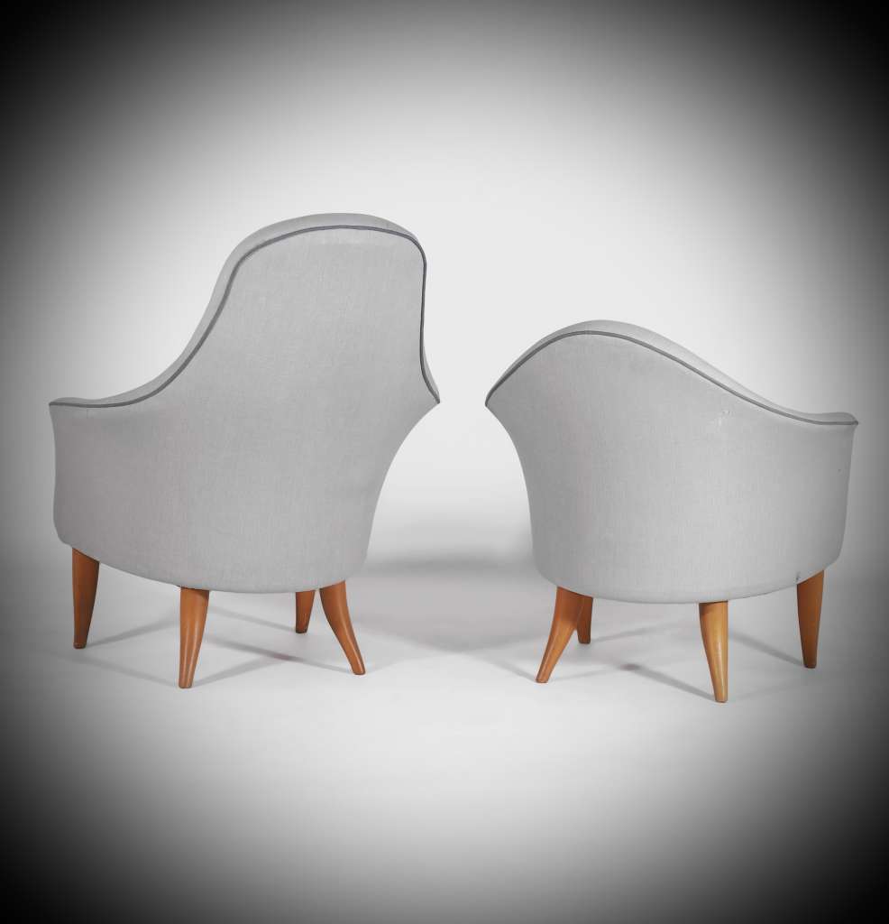  Pair Of Adam and Eve Swedish Armchairs By Kerstin Horlin Holmquist