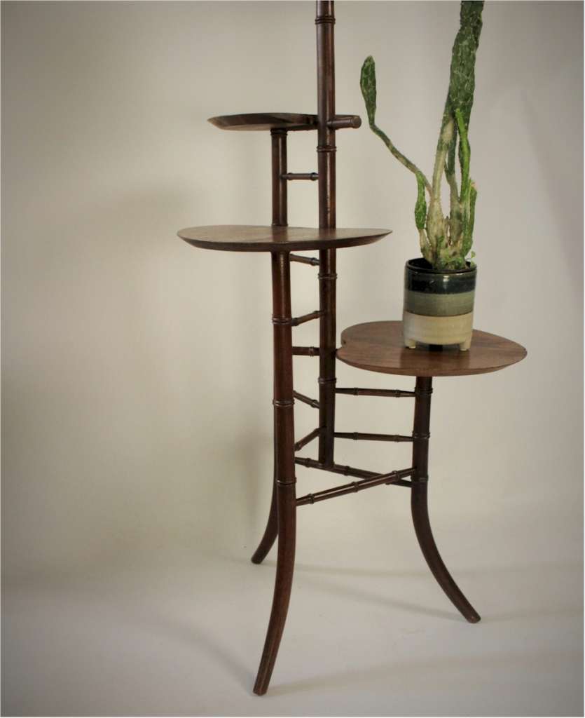 Aesthetic Movement Faux Bamboo planter etagere