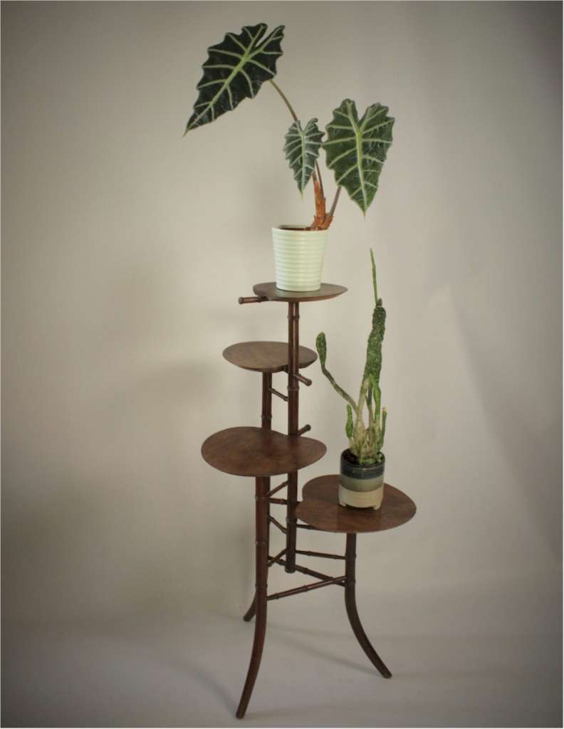 Aesthetic Movement Faux Bamboo planter etagere
