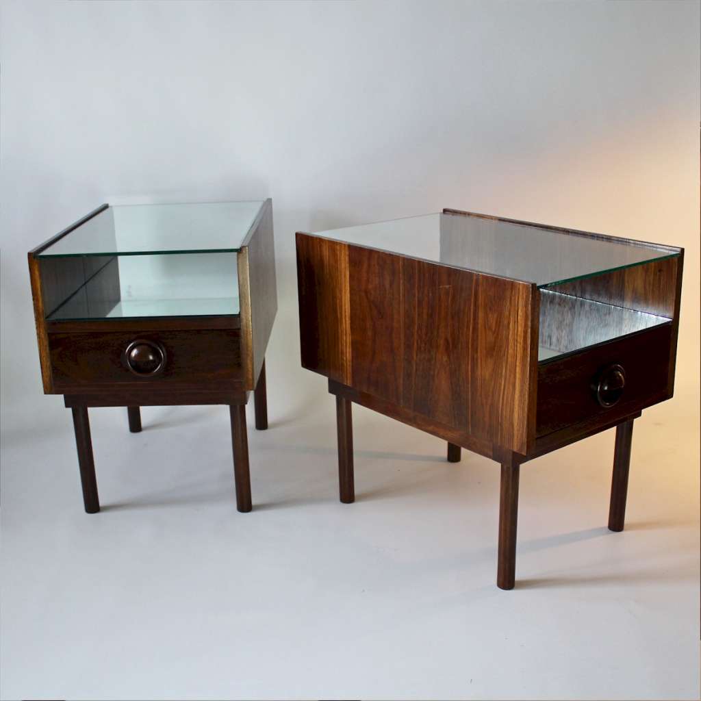 Mid Century pair of bedside tables