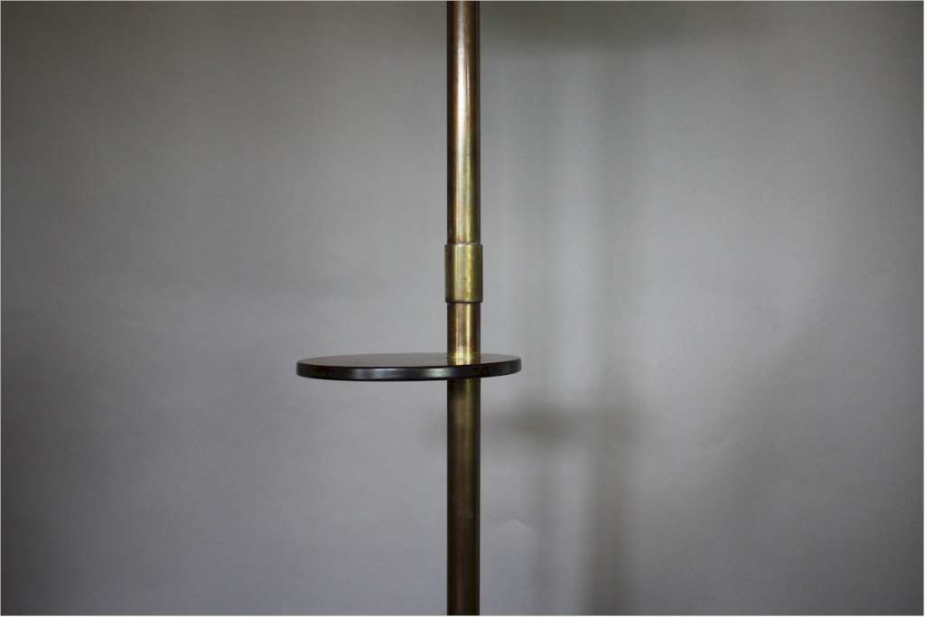 Modernist floor lamp brass and Bakelite