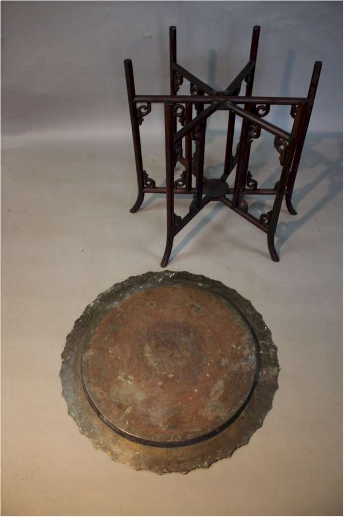 Oriental Benares brass top table