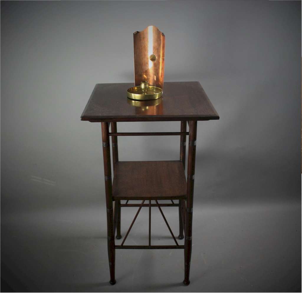 W.A.S Benson copper and brass candlestick