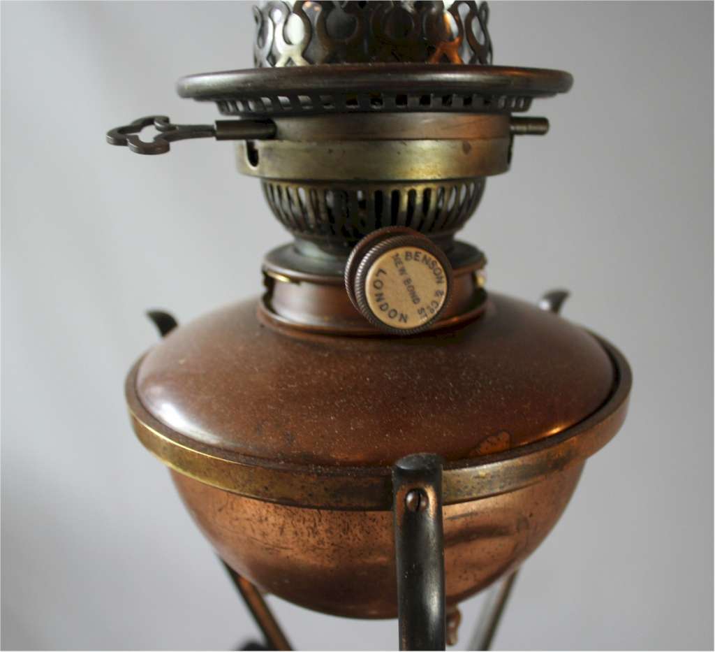 W.A.S Benson oil lamp.