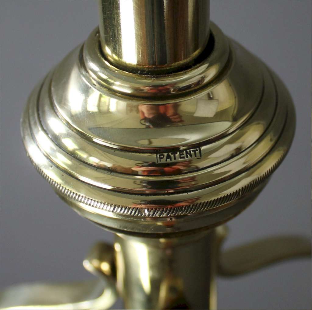 W.A.S Benson brass floor lamp c1900