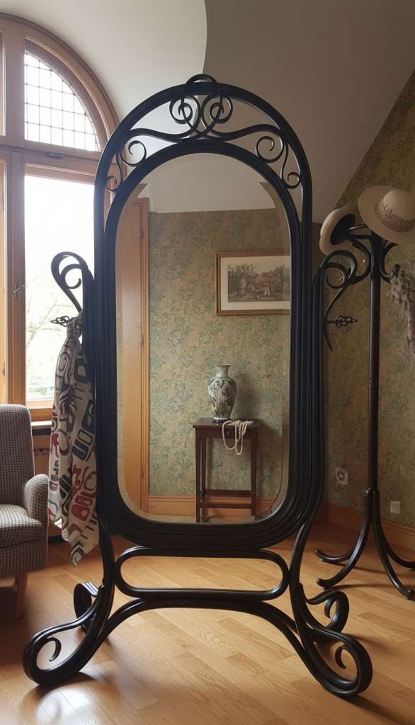 Thonet Bentwood Cheval mirror