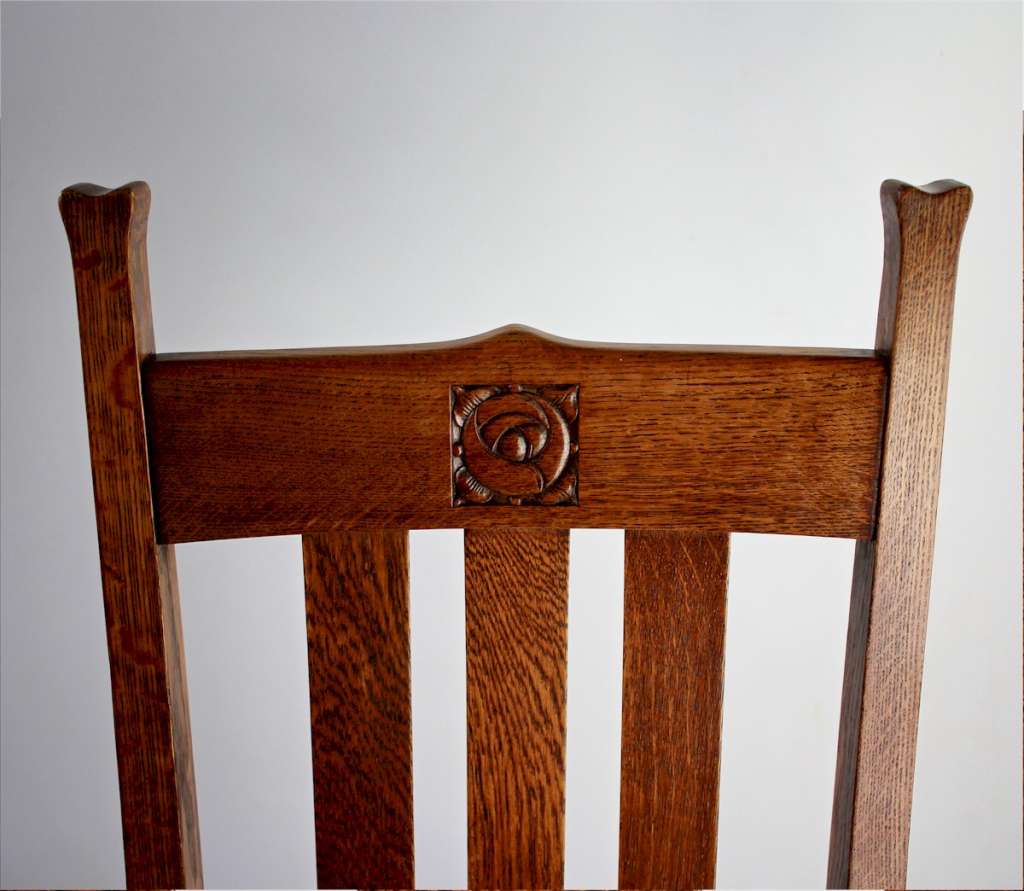 Scottish Rose arts and crafts dining chairs