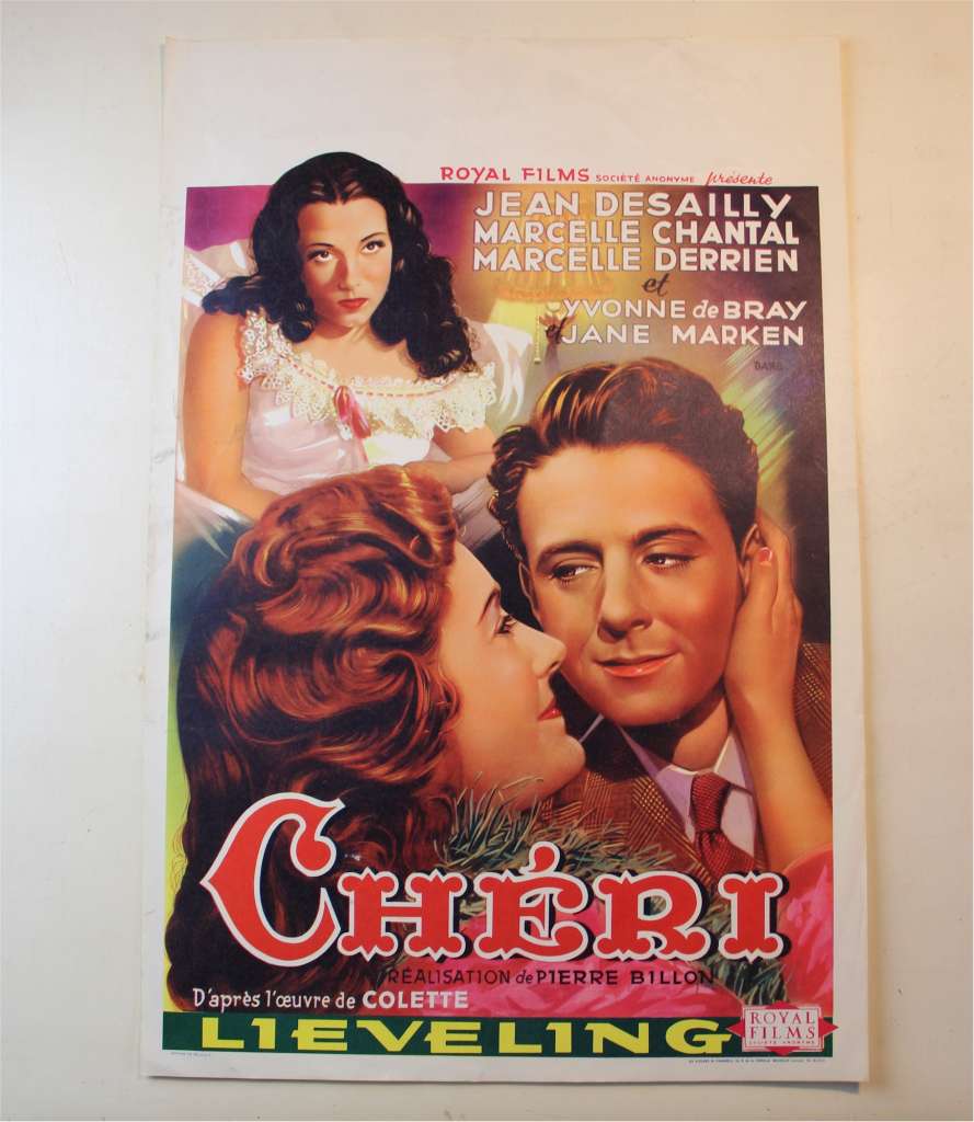 Belgian film poster Cheri Royal film c1950's
