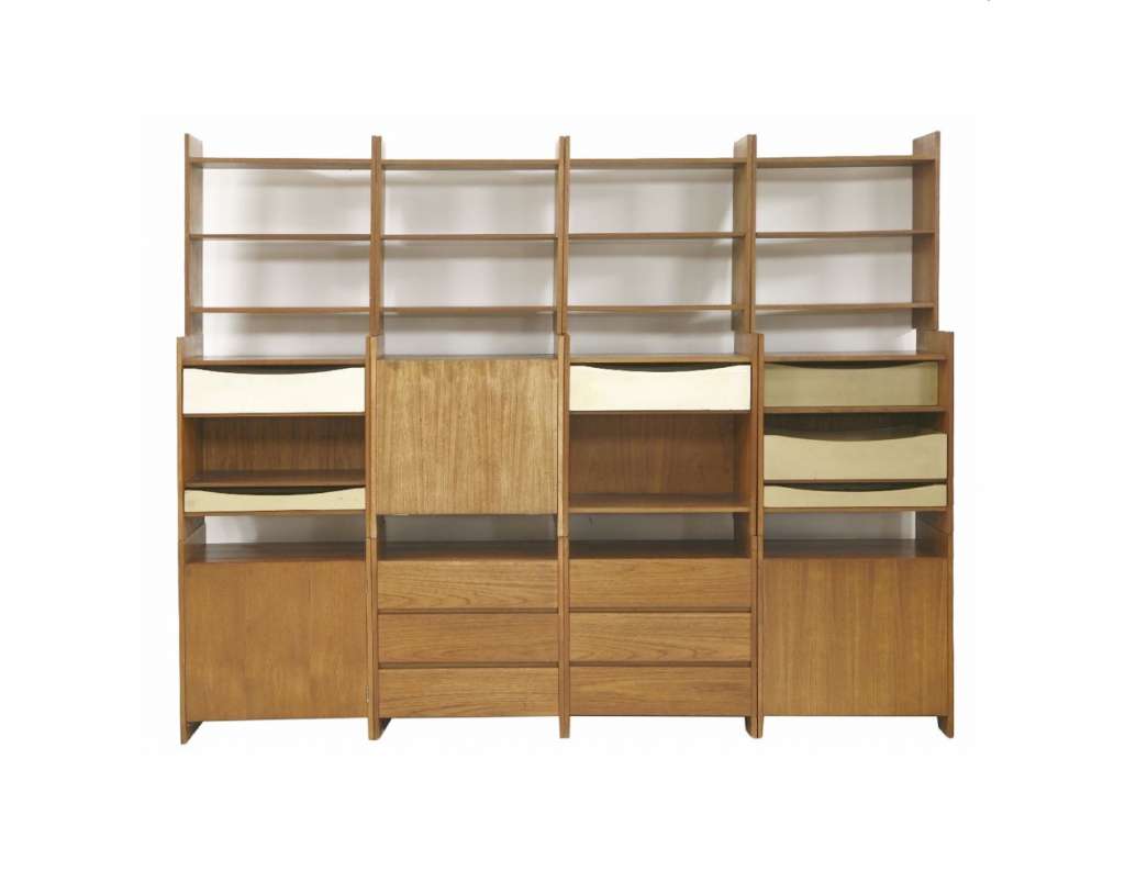 A 'Summa' teak modular stacking storage unit designed by Terence Conran