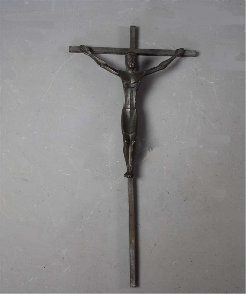 1950's bronze crucifix H Van Der Donck