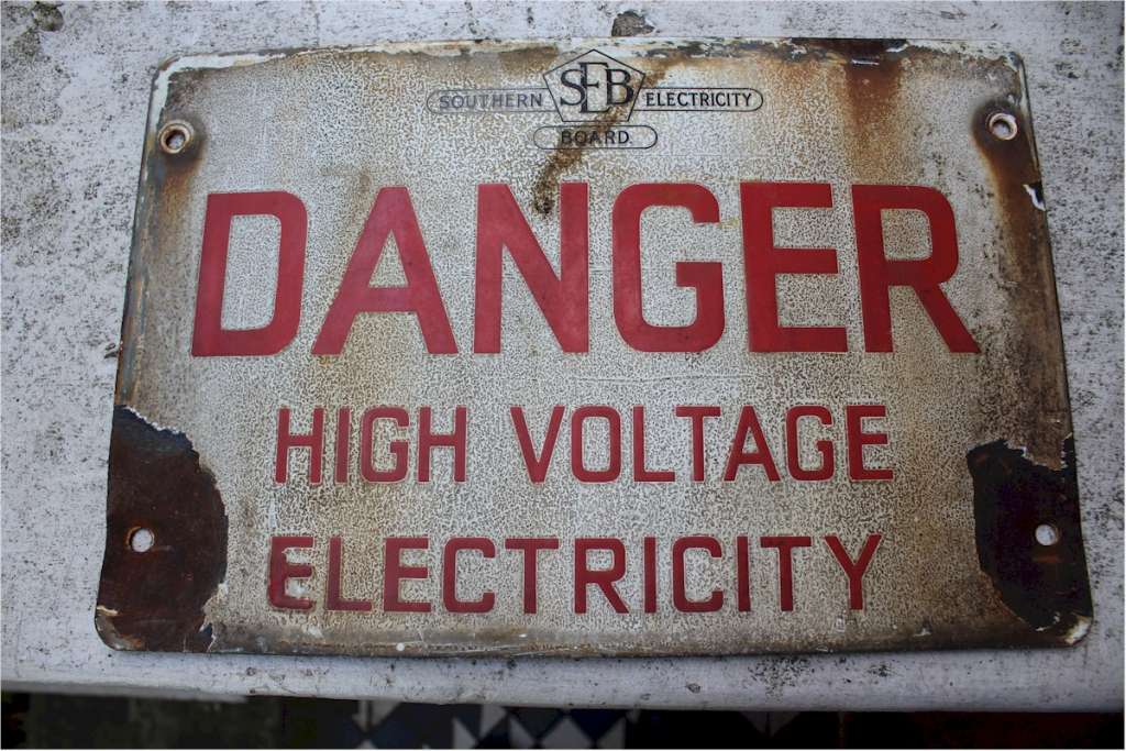 Danger sign from Southern electric