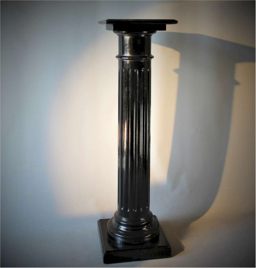 Victorian polished ebonised column