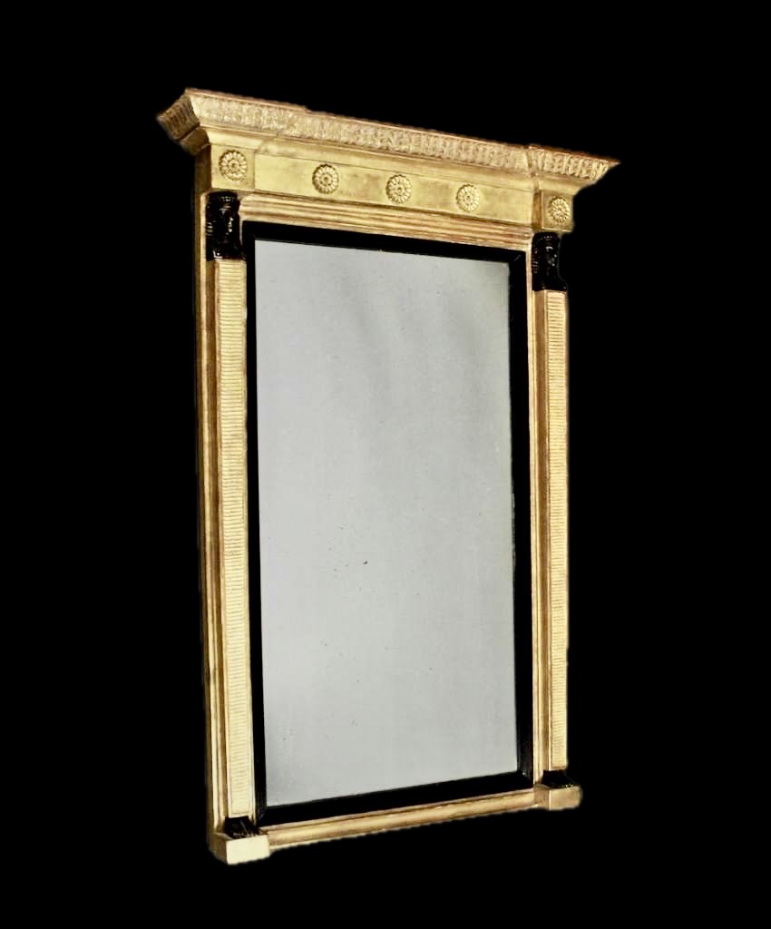 Regency Egyptian revival Pier giltwood mirror