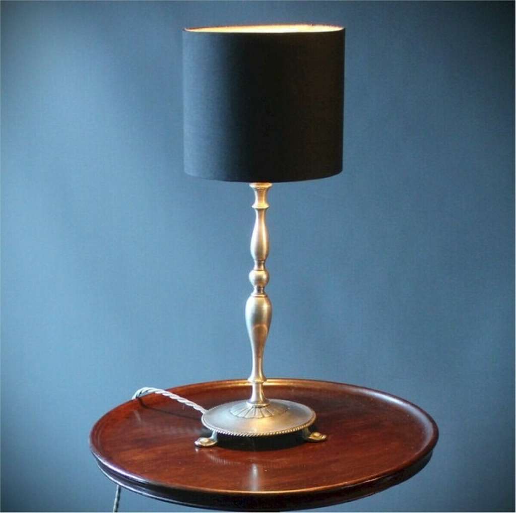 Elegant Edwardian Silver Plated Table Lamp